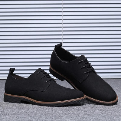 Suede Leather Shoes Solid Color For Men