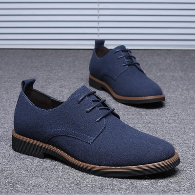 Suede Leather Shoes Solid Color For Men