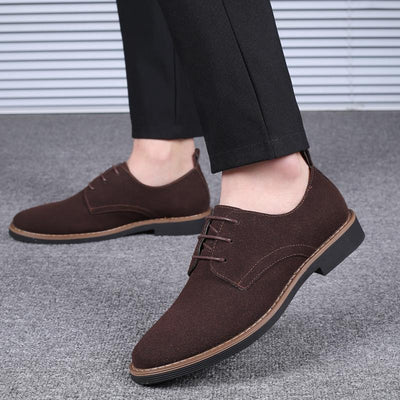 Suede Leather Shoes Solid Color For Men